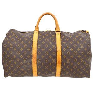 Louis Vuitton Lv Keepall 50 Travel Boston Hand Bag M41426 Monogram Brown  Used Auction